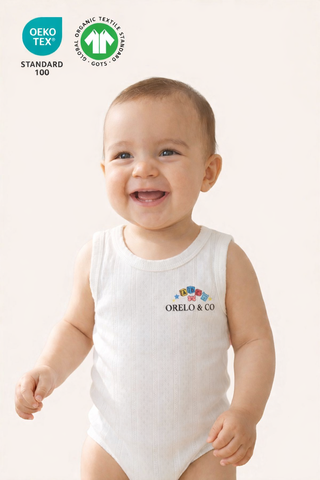 Orelo & Co White Baby Vest